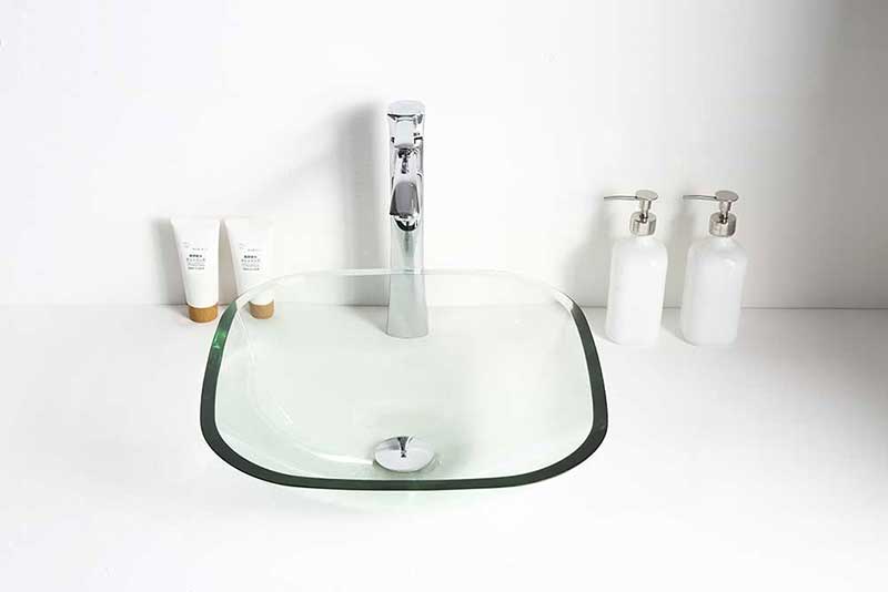 Anzzi Cadenza Series Deco-Glass Vessel Sink in Lustrous Clear Finish 5