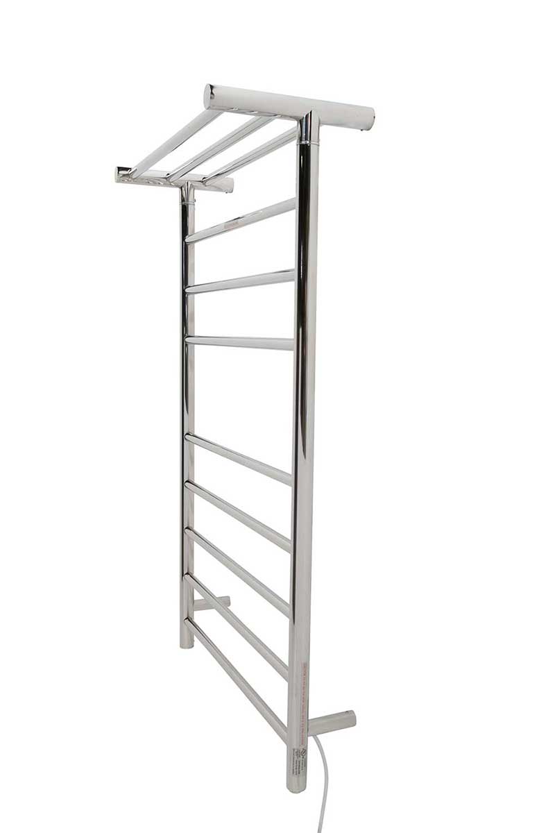 Anzzi Eve 8-Bar Stainless Steel Wall Mounted Electric Towel Warmer Rack in Polished Chrome  8