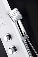 Anzzi ARENA Series 60 in. Full Body Shower Panel System with Heavy Rain Shower and Spray Wand in White 10