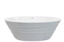 Anzzi Nimbus 5.6 ft. Acrylic Center drain Freestanding Bathtub in White with Kase Freestanding Faucet in Chrome 2