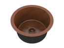 Anzzi Pascal Drop-in Handmade Copper 17 in. 0-Hole Single Bowl Kitchen Sink in Hammered Antique Copper K-AZ242
