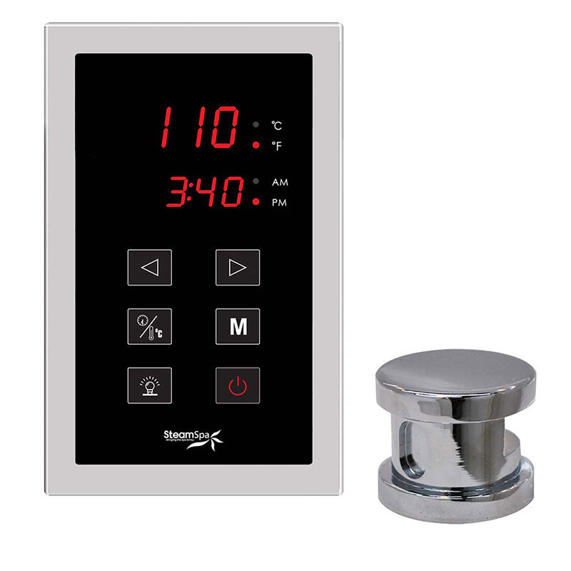 SteamSpa Oasis Touch Panel Control Kit in Chrome
