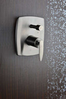 Anzzi Tempo Series Single Handle Wall Mounted Showerhead and Bath Faucet Set in Brushed Nickel 6