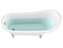 Anzzi 67.32” Diamante Slipper-Style Acrylic Claw Foot Tub in White FT-CF131FAFT-CH 6