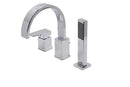 Anzzi Nite Series Single-Handle Roman Bathtub Faucet with Shower Wand in Polished Chrome