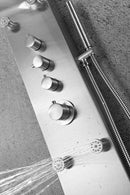 Anzzi Fontan 64 in. 6-Jetted Full Body Shower Panel with Heavy Rain Shower and Spray Wand in Brushed Steel SP-AZ026 6