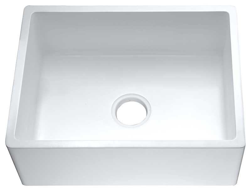 Anzzi Roine Farmhouse Reversible Glossy Solid Surface 24 in. Single Basin Kitchen Sink in White K-AZ222-1A 6