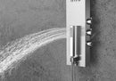 Anzzi King 48 in. Full Body Shower Panel with Heavy Rain Shower and Spray Wand in Brushed Steel