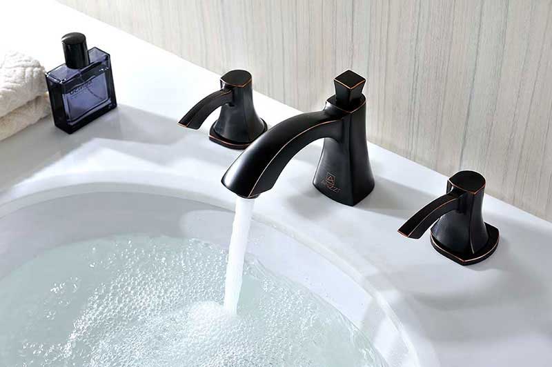 Anzzi Sonata Series 2-Handle Bathroom Sink Faucet in Oil Rubbed Bronze 4