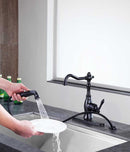 Anzzi Highland Single-Handle Standard Kitchen Faucet with Side Sprayer in Oil Rubbed Bronze KF-AZ224ORB 8