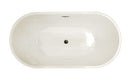 Anzzi Dualita 5.4 ft. Acrylic Freestanding Non-Whirlpool Bathtub in Black and Sens Series Faucet in Chrome 3