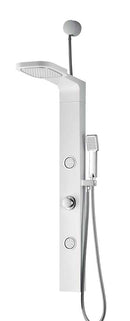 Anzzi Hacienda Series 44 in. Full Body Shower Panel System with Heavy Rain Shower and Spray Wand in White