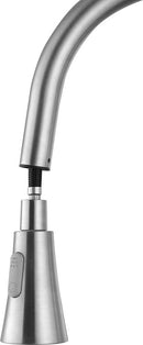 Anzzi Meadow Single-Handle Pull-Out Sprayer Kitchen Faucet in Brushed Nickel KF-AZ217BN 24