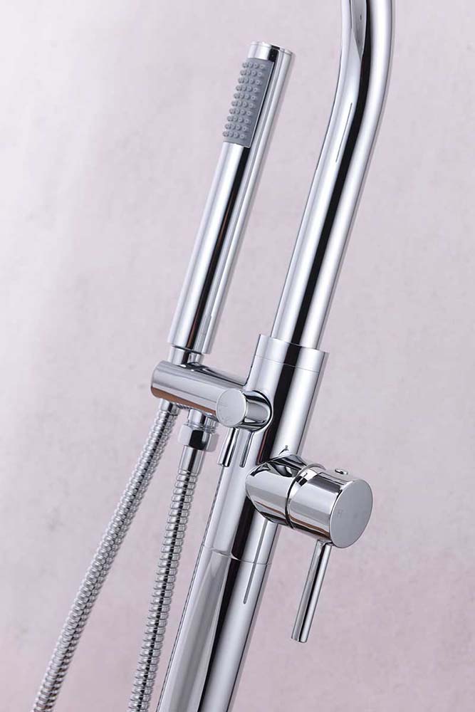 Anzzi Coral Series 2-Handle Freestanding Claw Foot Tub Faucet with Hand Shower in Polished Chrome FS-AZ0047CH 8