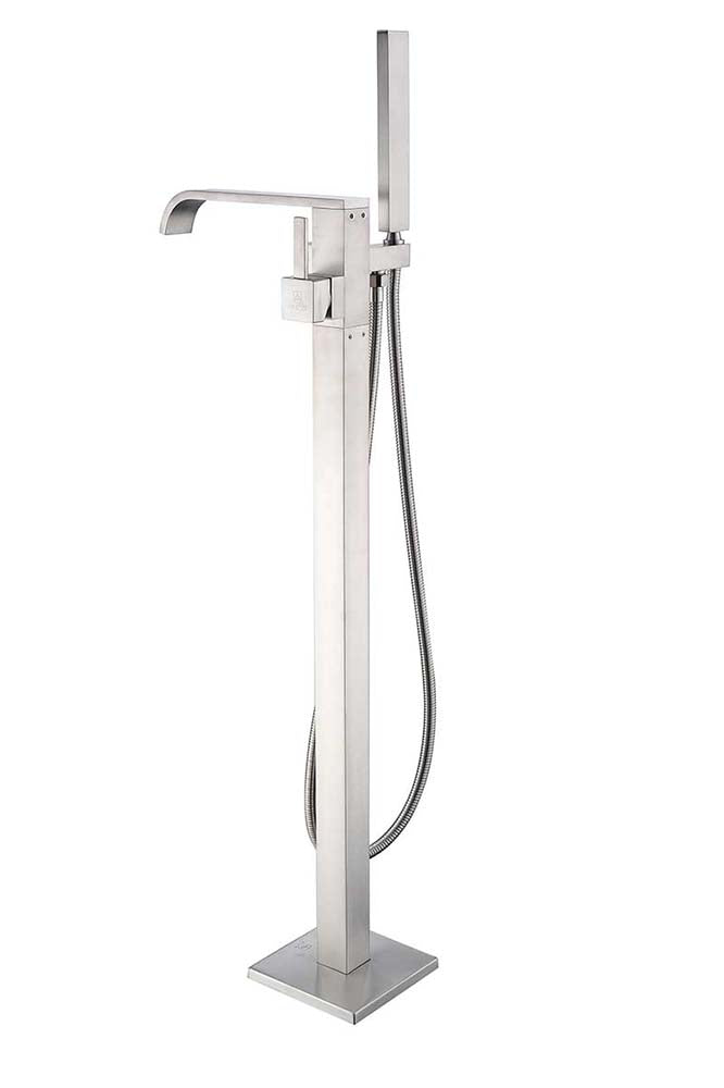 Anzzi Angel 2-Handle Claw Foot Tub Faucet with Hand Shower in Brushed Nickel FS-AZ0044BN 19