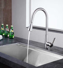 Anzzi Tulip Single-Handle Pull-Out Sprayer Kitchen Faucet in Brushed Nickel KF-AZ216BN 11