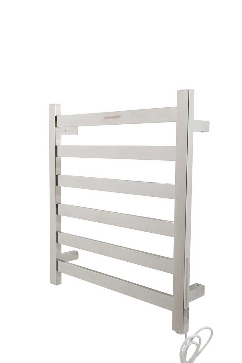 Anzzi Note 6-Bar Stainless Steel Wall Mounted Electric Towel Warmer Rack in Polished Chrome 
