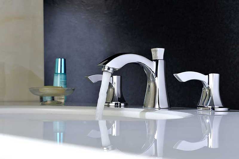Anzzi Sonata Series 2-Handle Bathroom Sink Faucet in Polished Chrome 2
