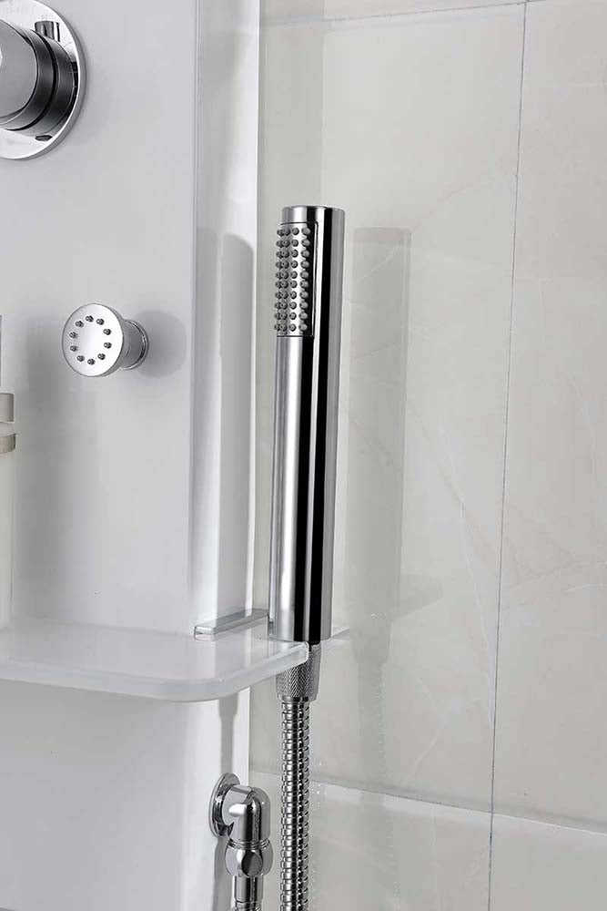 Anzzi Panther 60 in. 6-Jetted Full Body Shower Panel with Heavy Rain Shower and Spray Wand in White SP-AZ8088 22