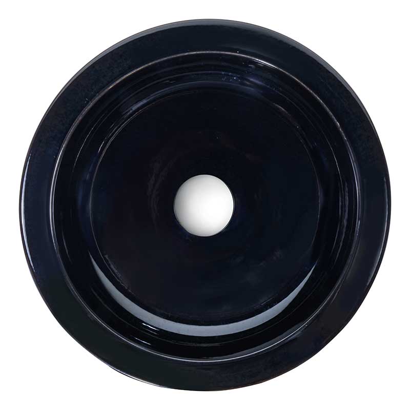 Anzzi Regalia Series Vessel Sink in Black/Swirled Fusion LS-AZ190 5