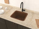 Anzzi Aquileia Drop-in Handmade Copper 17 in. 0-Hole Single Bowl Kitchen Sink in Hammered Antique Copper SK-002 3