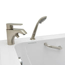 Ella Peitite 28"x52" Acrylic Air and Hydro Massage Walk-In Bathtub with Left Inward Swing Door, 2 Piece Fast Fill Faucet, 2" Dual Drain 12