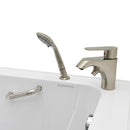 Ella Peitite 28"x52" Acrylic Air and Hydro Massage Walk-In Bathtub with Right Inward Swing Door, 2 Piece Fast Fill Faucet, 2" Dual Drain 12