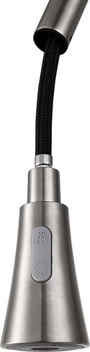 Anzzi Tulip Single-Handle Pull-Out Sprayer Kitchen Faucet in Brushed Nickel KF-AZ216BN 28