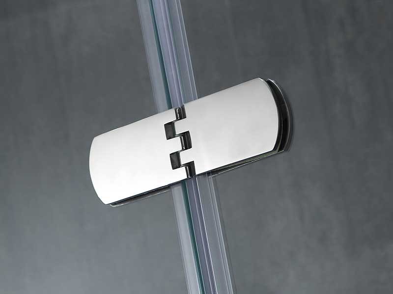 Anzzi Emperor Series Right Side 55.11 in. x 78.74 in. Semi-Frameless Hinged Shower Door in Chrome with Handle SD-AZ35CH-R 7
