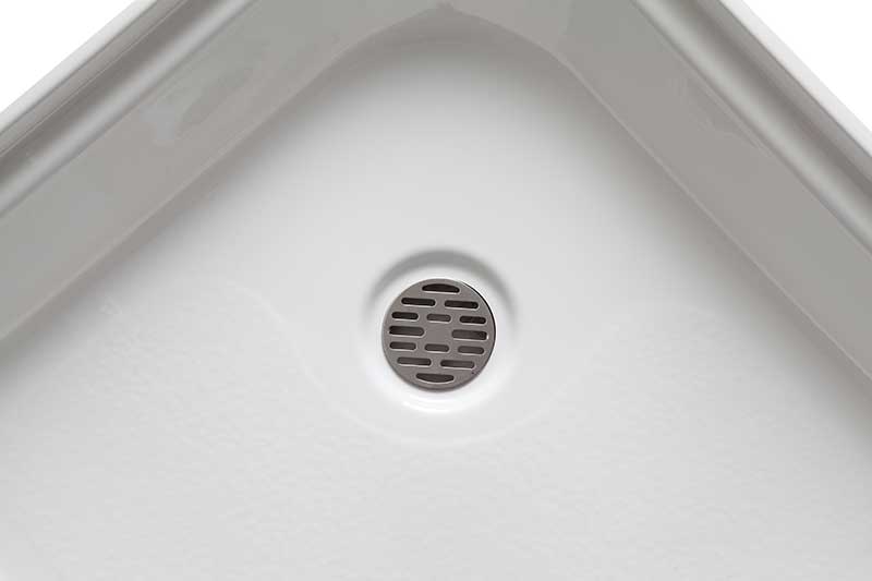 Anzzi Randi 36 x 36 in. Neo-Round Double Threshold Shower Base in White SB-AZ01RO 5