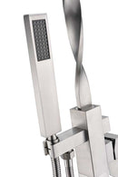 Anzzi Yosemite 2-Handle Claw Foot Tub Faucet with Hand Shower in Brushed Nickel FS-AZ0050BN 13