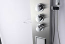 Anzzi FIELD Series 58 in. Full Body Shower Panel System with Heavy Rain Shower and Spray Wand in Brushed Steel 15