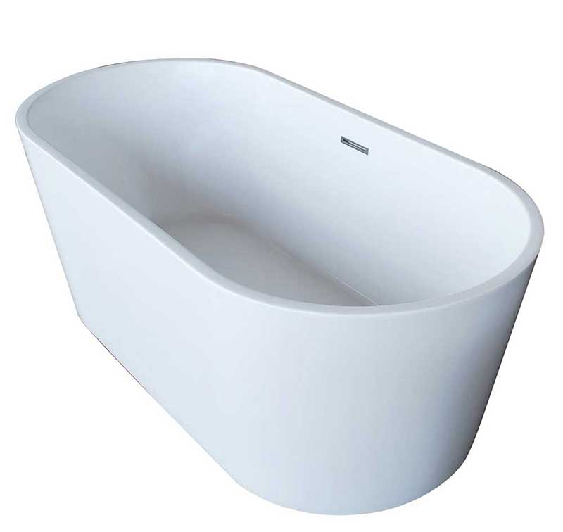 Anzzi Dover 67 in. One Piece Acrylic Freestanding Bathtub in Glossy White