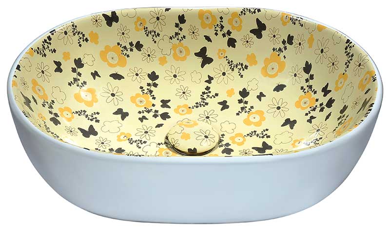 Anzzi Franco Series Ceramic Vessel Sink in Lemon Yellow LS-AZ264 5