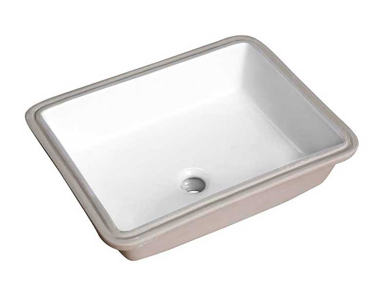 Anzzi Dahlia Series 7.25 in. Ceramic Undermount Sink Basin in White