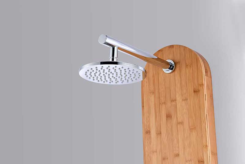 Anzzi CRANE Series 52 in. Full Body Shower Panel System with Heavy Rain Shower and Spray Wand in Natural Bamboo 2