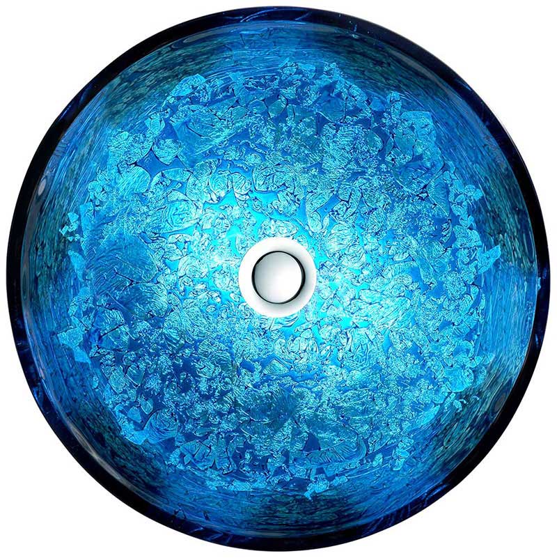 Anzzi Stellar Series Deco-Glass Vessel Sink in Blue Blaze 2