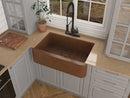 Anzzi Miletus Farmhouse Handmade Copper 33 in. 0-Hole Single Bowl Kitchen Sink in Hammered Antique Copper SK-013 3