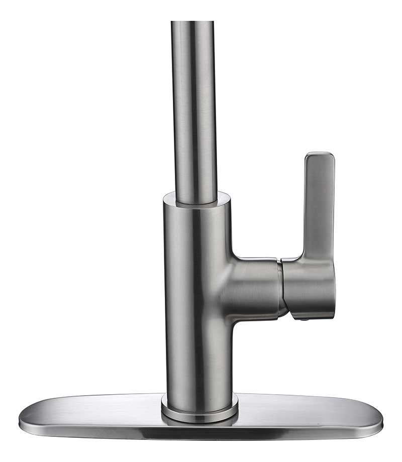 Anzzi Serena Single Handle Pull-Down Sprayer Kitchen Faucet in Brushed Nickel KF-AZ1675BN 6