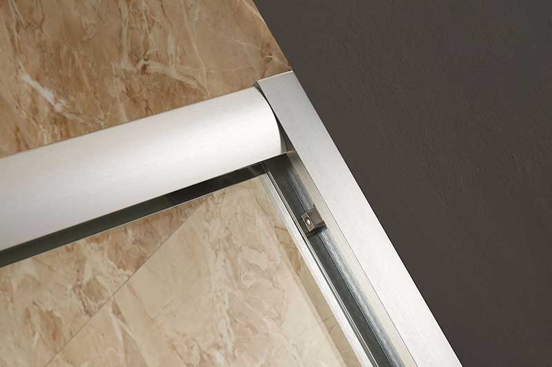 Anzzi Pharaoh 48 in. x 72 in. Framed Sliding Shower Door in Brushed Finish with Handle SD-AZ01BBH-R 4