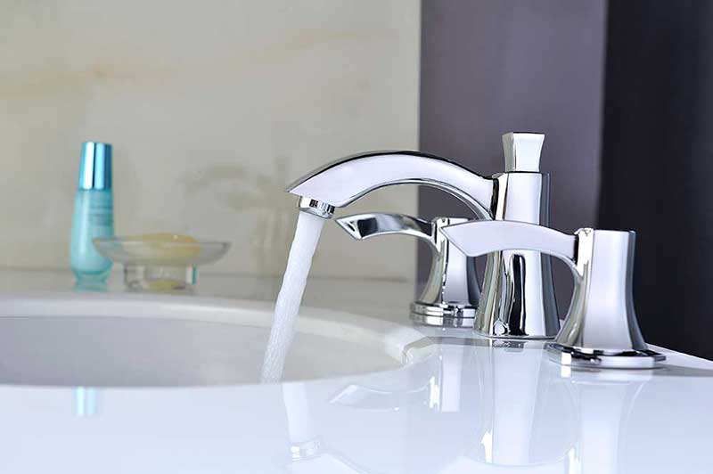 Anzzi Sonata Series 2-Handle Bathroom Sink Faucet in Polished Chrome 4