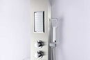 Anzzi FIELD Series 58 in. Full Body Shower Panel System with Heavy Rain Shower and Spray Wand in Brushed Steel 14