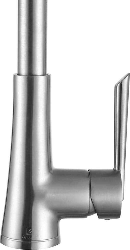 Anzzi Tulip Single-Handle Pull-Out Sprayer Kitchen Faucet in Brushed Nickel KF-AZ216BN 12