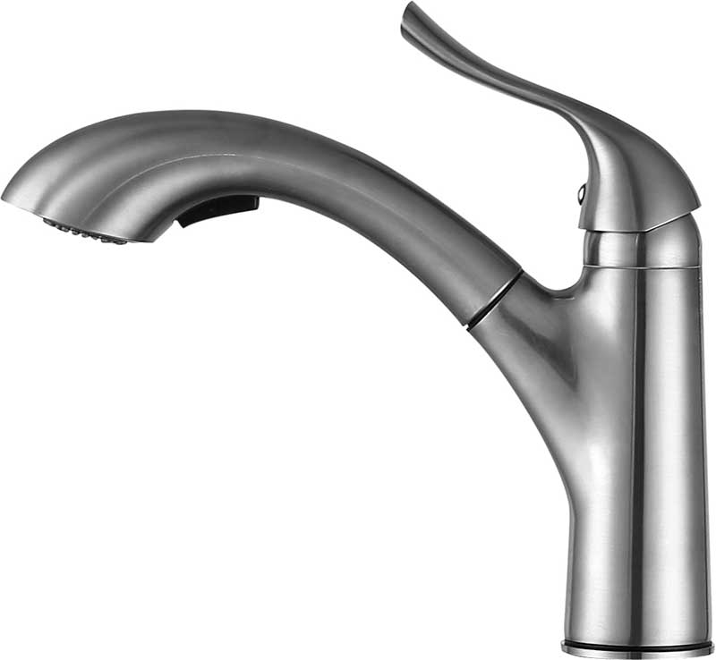 Anzzi Di Piazza Single-Handle Pull-Out Sprayer Kitchen Faucet in Brushed Nickel KF-AZ205BN 16