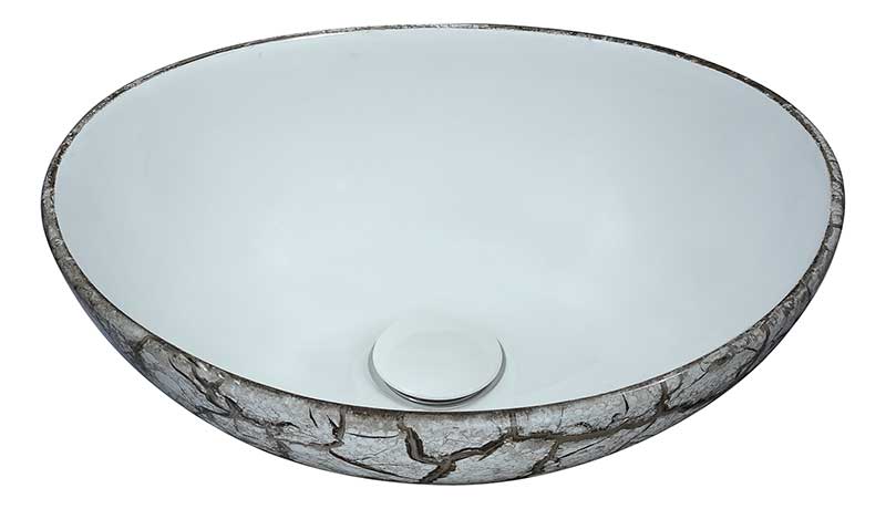 Anzzi Sona Series Ceramic Vessel Sink in Grey LS-AZ272