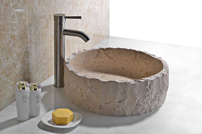 Anzzi Iro Vessel Sink in Classic Cream Marble LS-AZ8173 3