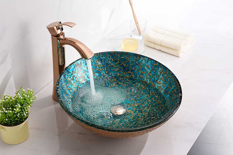 Anzzi Makata Series Vessel Sink in Gold/Cyan Mix LS-AZ8211 2