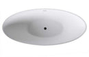 Anzzi Ala 6.2 ft. Man-Made Stone Freestanding Non-Whirlpool Bathtub in Matte White and Kros Series Faucet in Chrome 3