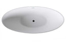 Anzzi Masoko 6.2 ft. Solid Surface Center Drain Freestanding Bathtub in Matte White FT-AZ8420 3