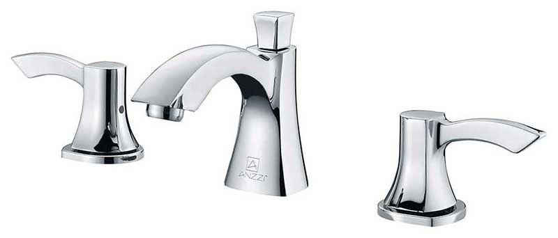 Anzzi Sonata Series 2-Handle Bathroom Sink Faucet in Polished Chrome